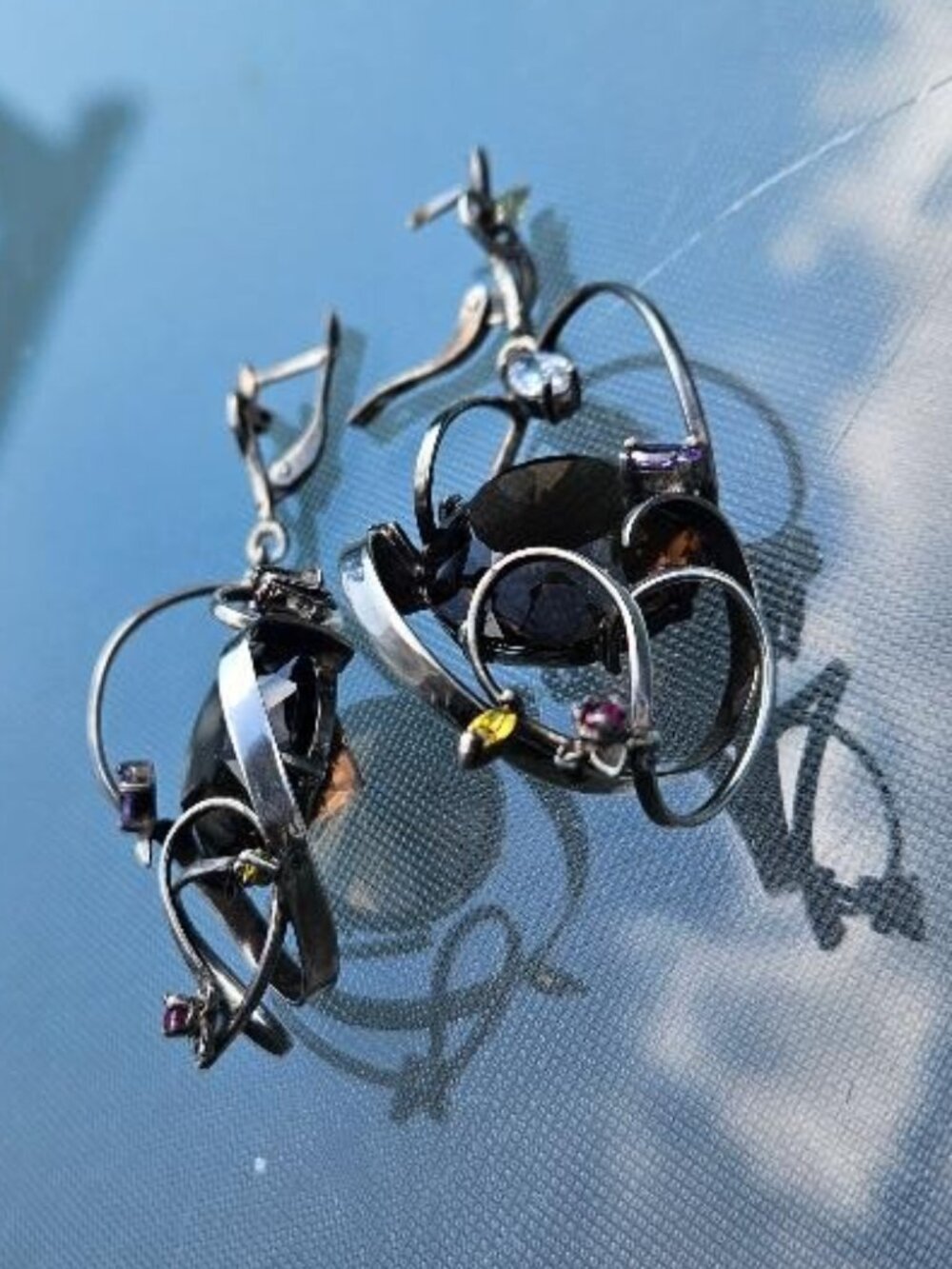 Unique Smokey Quartz Earrings